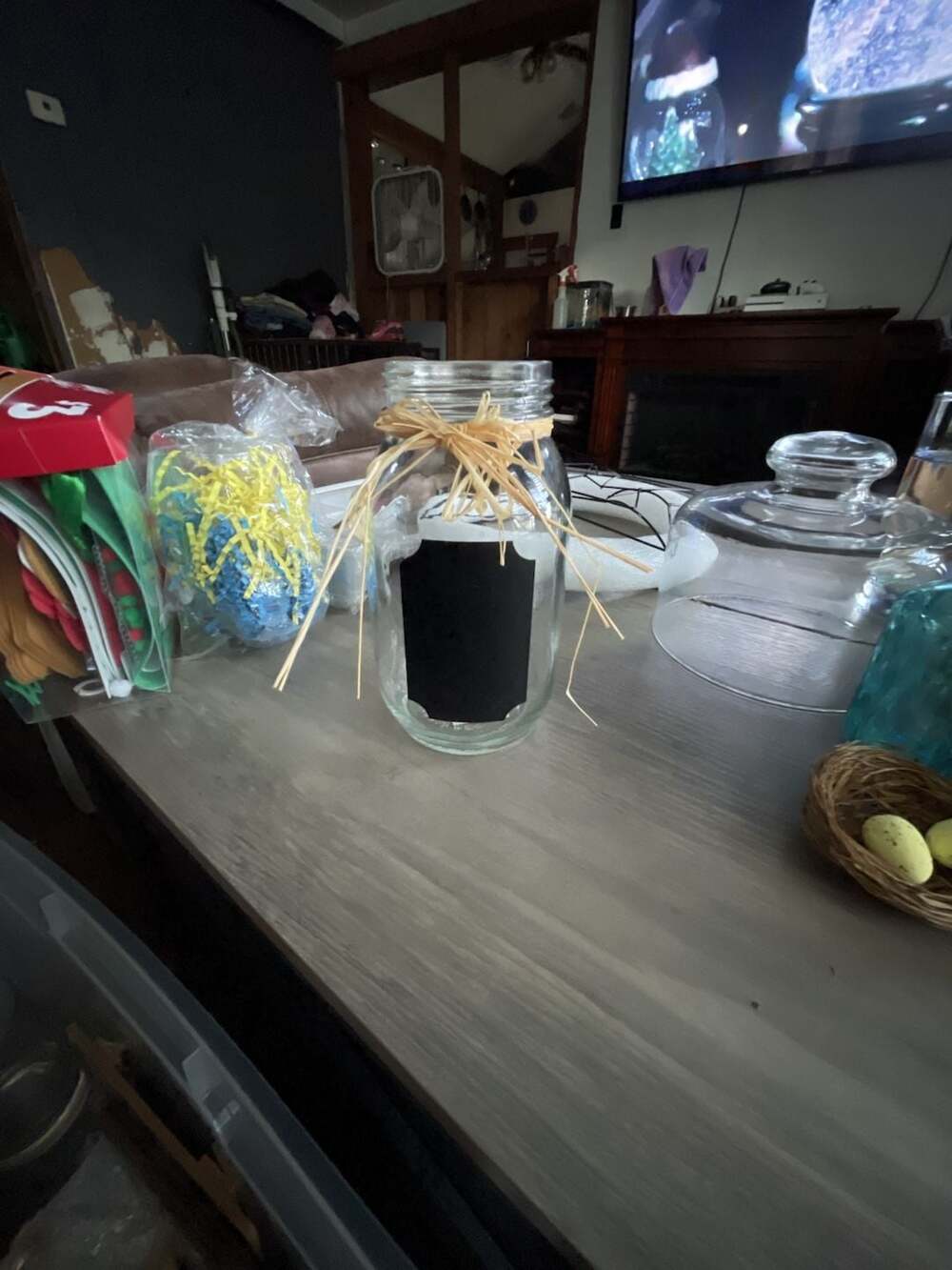 Generic Chalkboard Glass Mason Jar With Twine